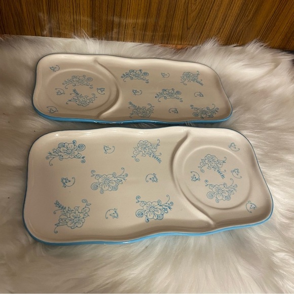 Omvovso blue and white porcelain handled soup bowls and plates - Picture 13 of 15